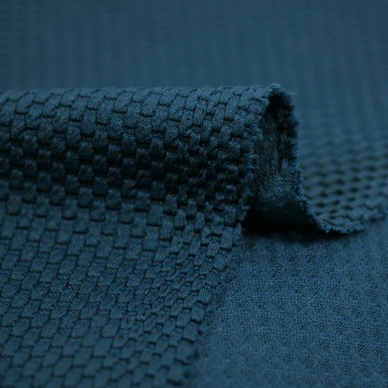 Jersey nid d'abeille bleu canard – Image 2