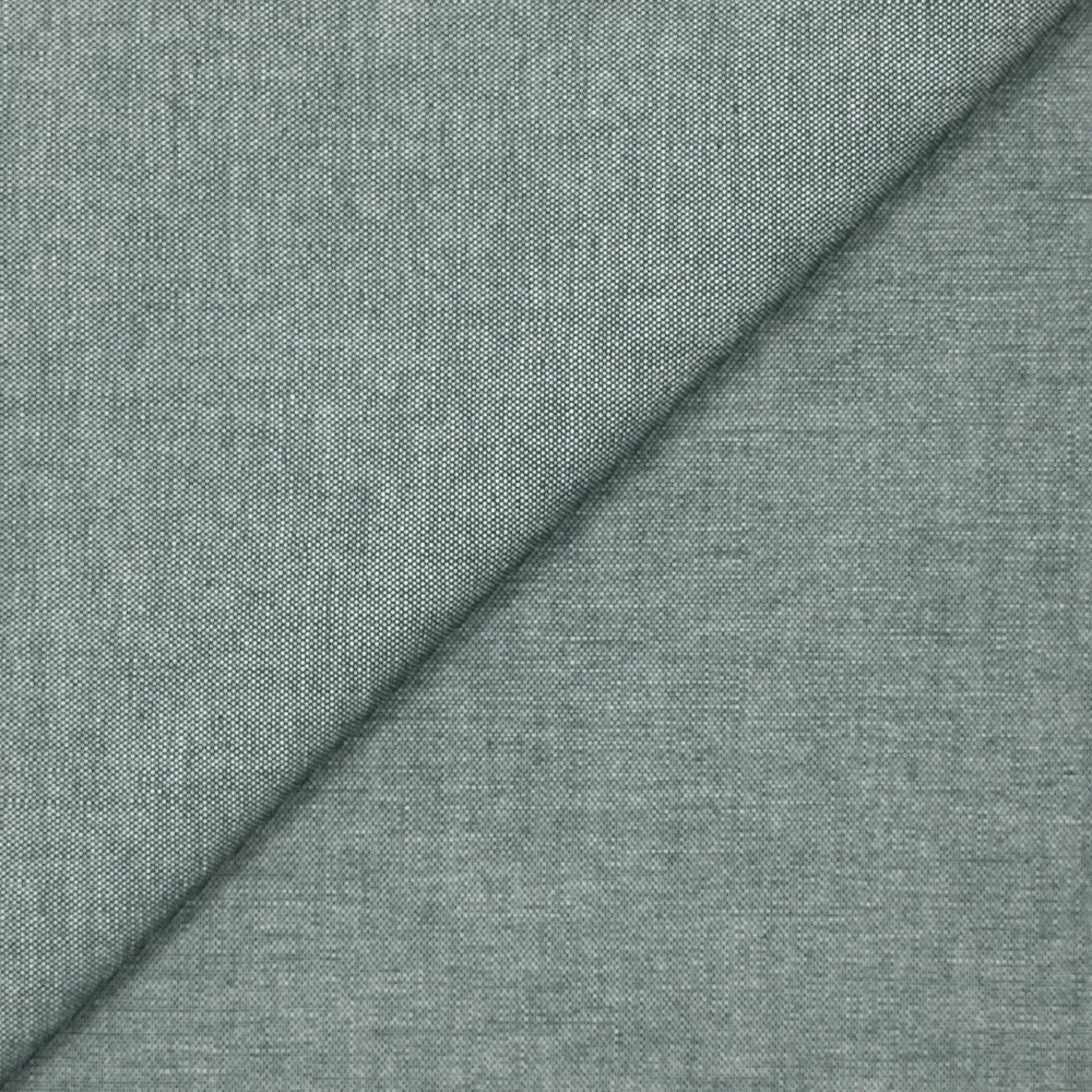 Coton oxford gris acier chiné