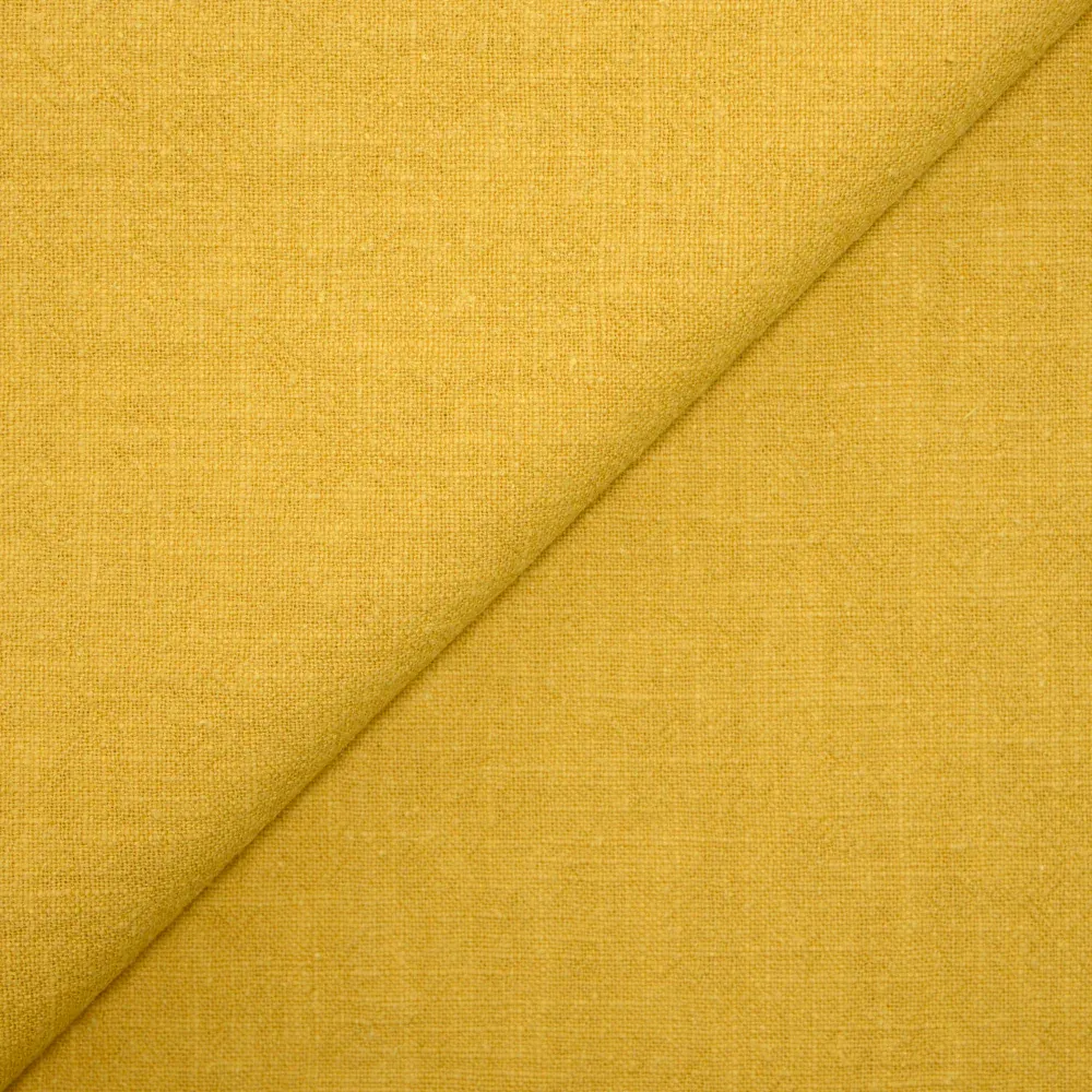 100% Lin lavé moutarde