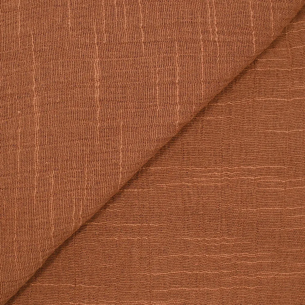 Toile de jute doupionné coton marron