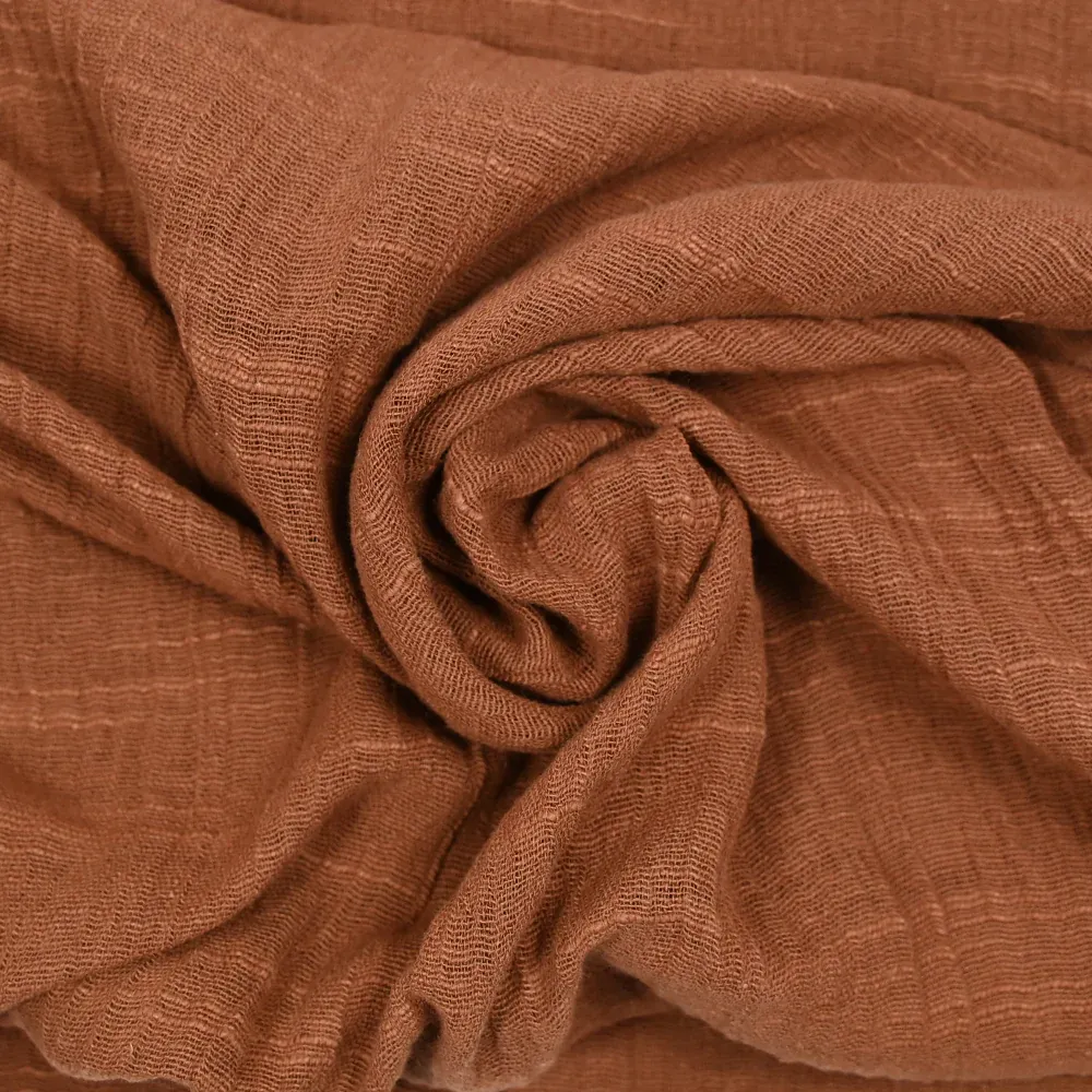 Toile de jute doupionné coton marron – Image 2