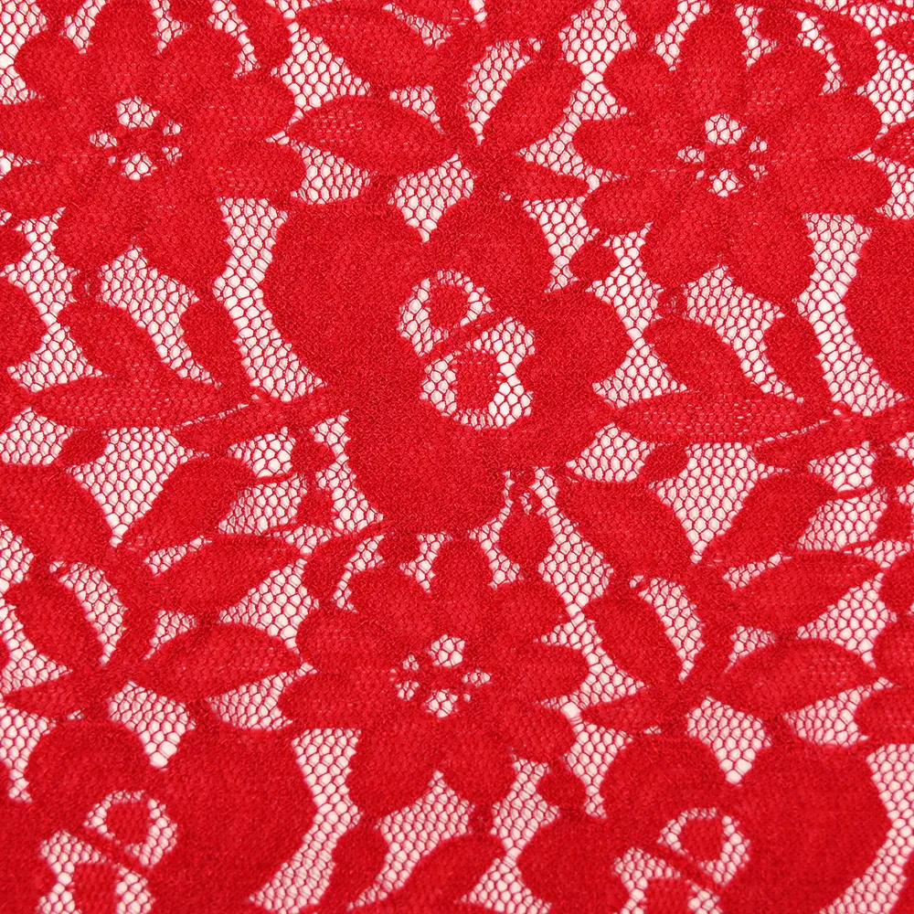 Dentelle polyester Adèle rouge – Image 3