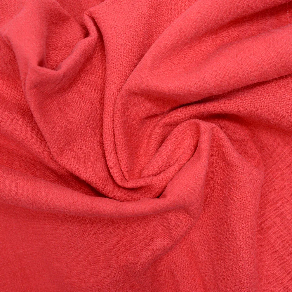 100% Lin lavé rouge – Image 2