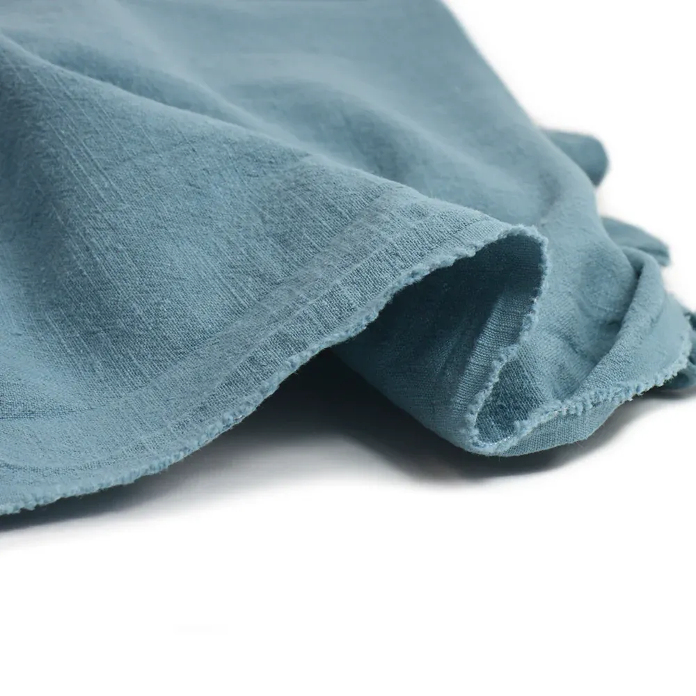 100% Lin lavé bleu barbeau – Image 4