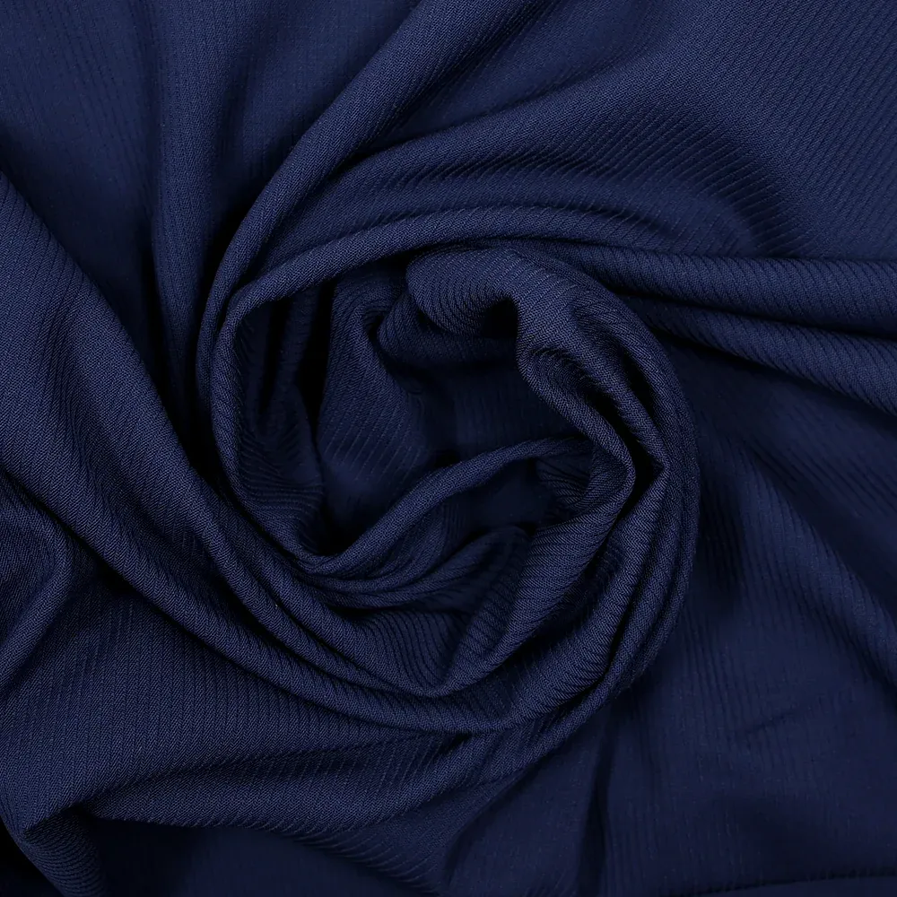Polyester côtelé fin marine – Image 2