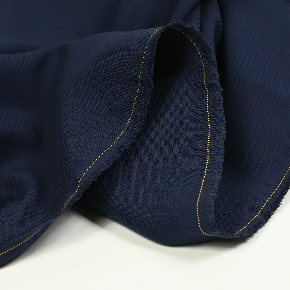 Polyester côtelé fin marine – Image 5