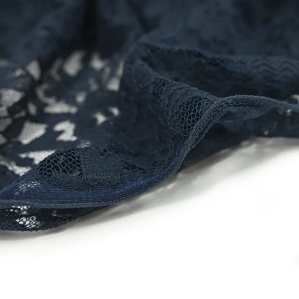 Dentelle polyester Adèle bleu foncé – Image 6