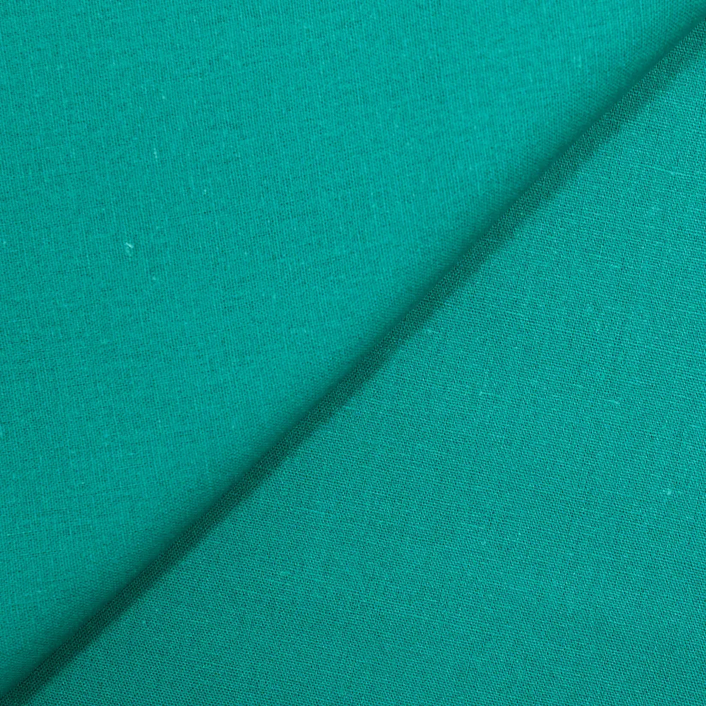 Lin viscose uni turquoise