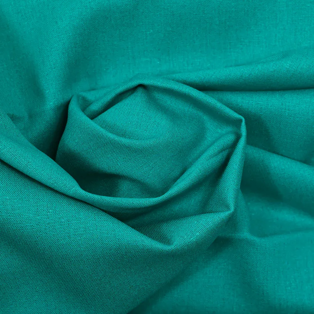 Lin viscose uni turquoise – Image 2