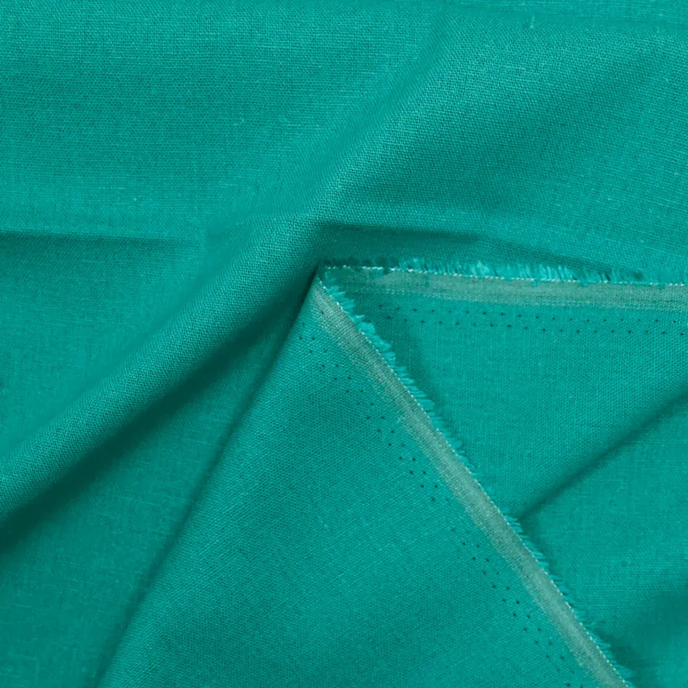 Lin viscose uni turquoise – Image 3