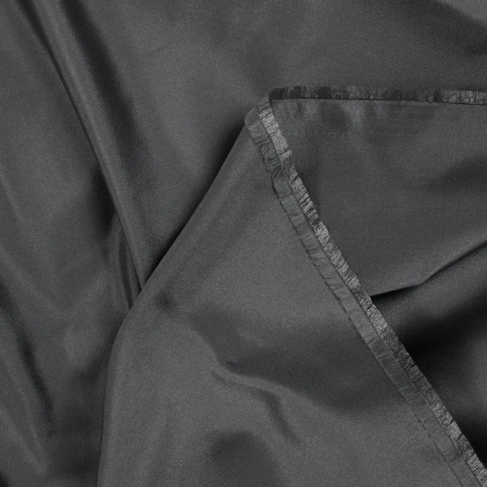 Satin polyester gris acier – Image 3