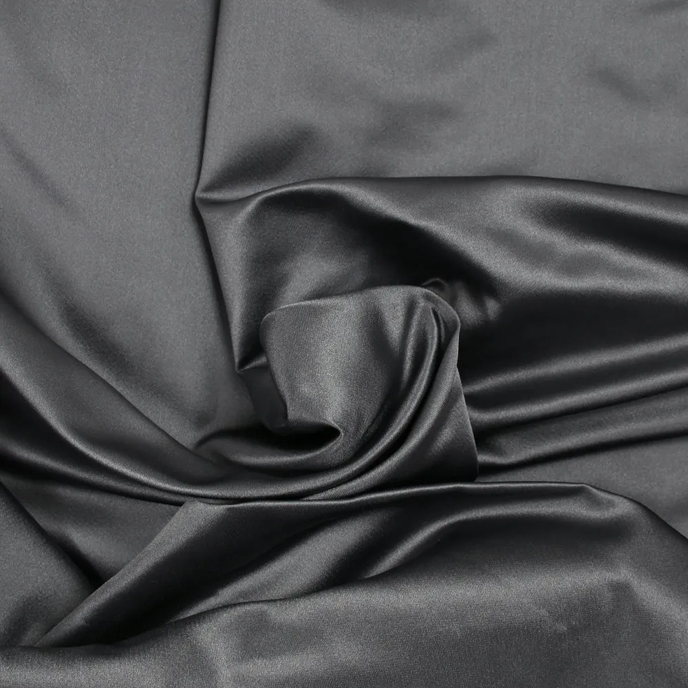 Satin polyester gris acier – Image 2