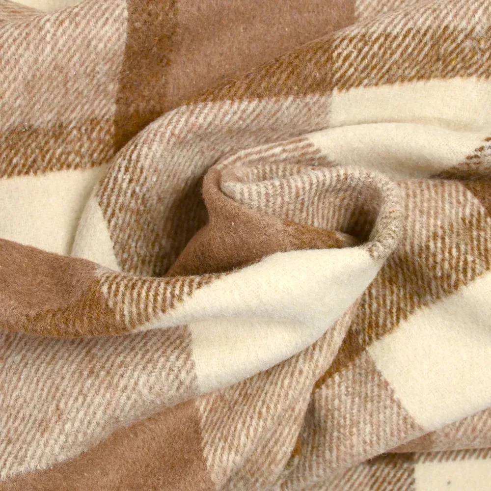 Lainage gratté à carreaux Gina marron glacé – Image 2