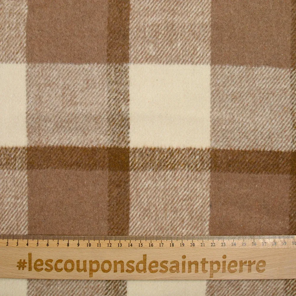 Lainage gratté à carreaux Gina marron glacé – Image 3