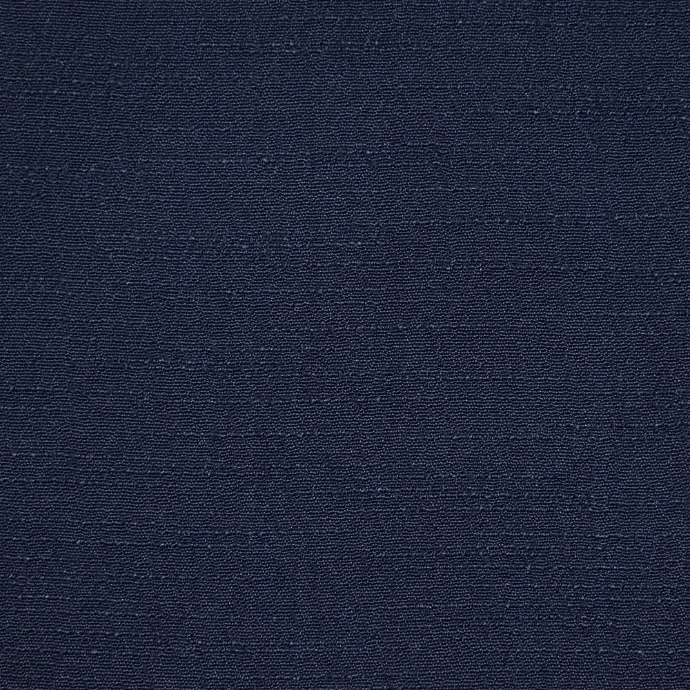 Crépon de viscose doupionné bleu marine – Image 3