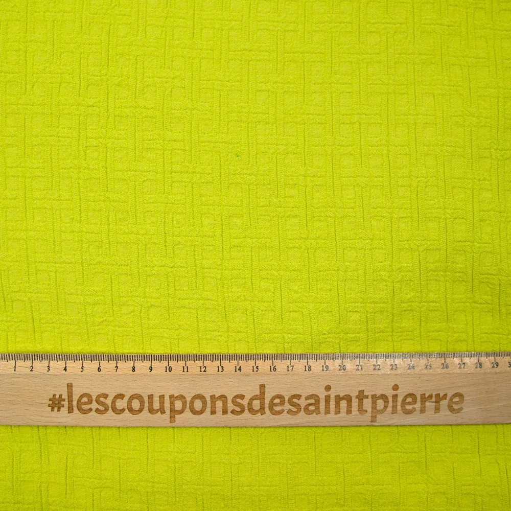 Jacquard de coton à carreaux mimosa – Image 3