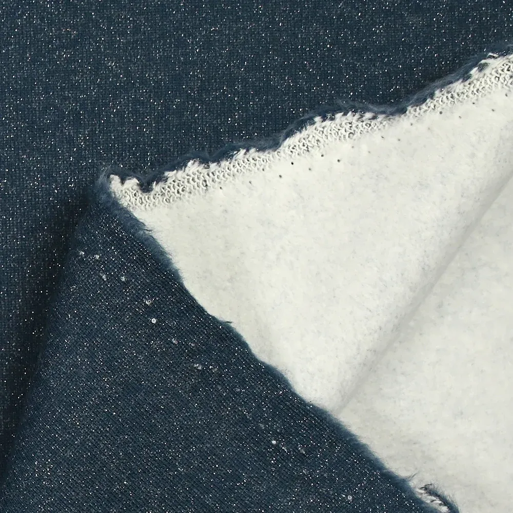 Sweat minkee épais Lurex bleu marine – Image 5