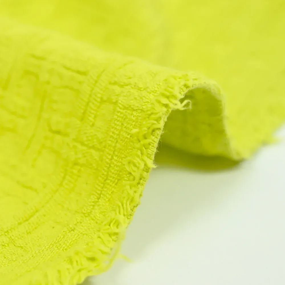 Jacquard de coton à carreaux mimosa – Image 5