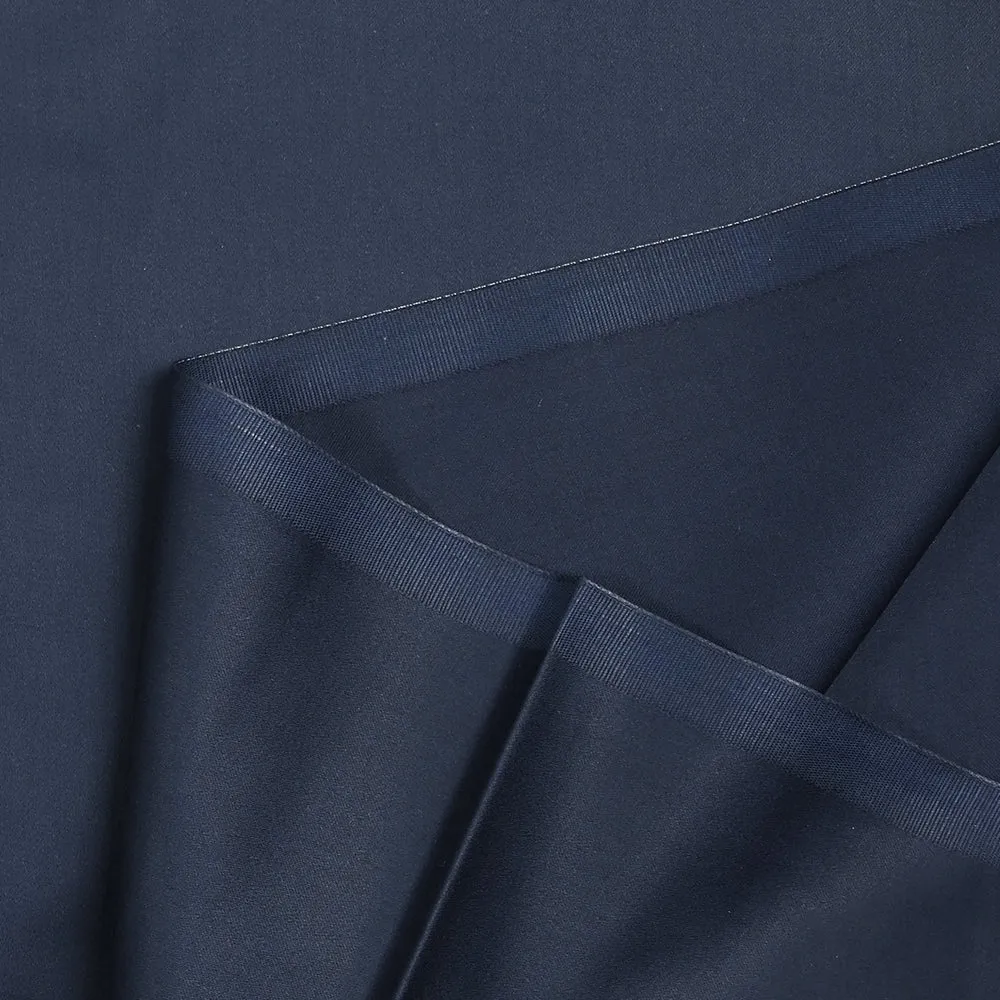 Popeline de coton satinée bleu nuit – Image 4