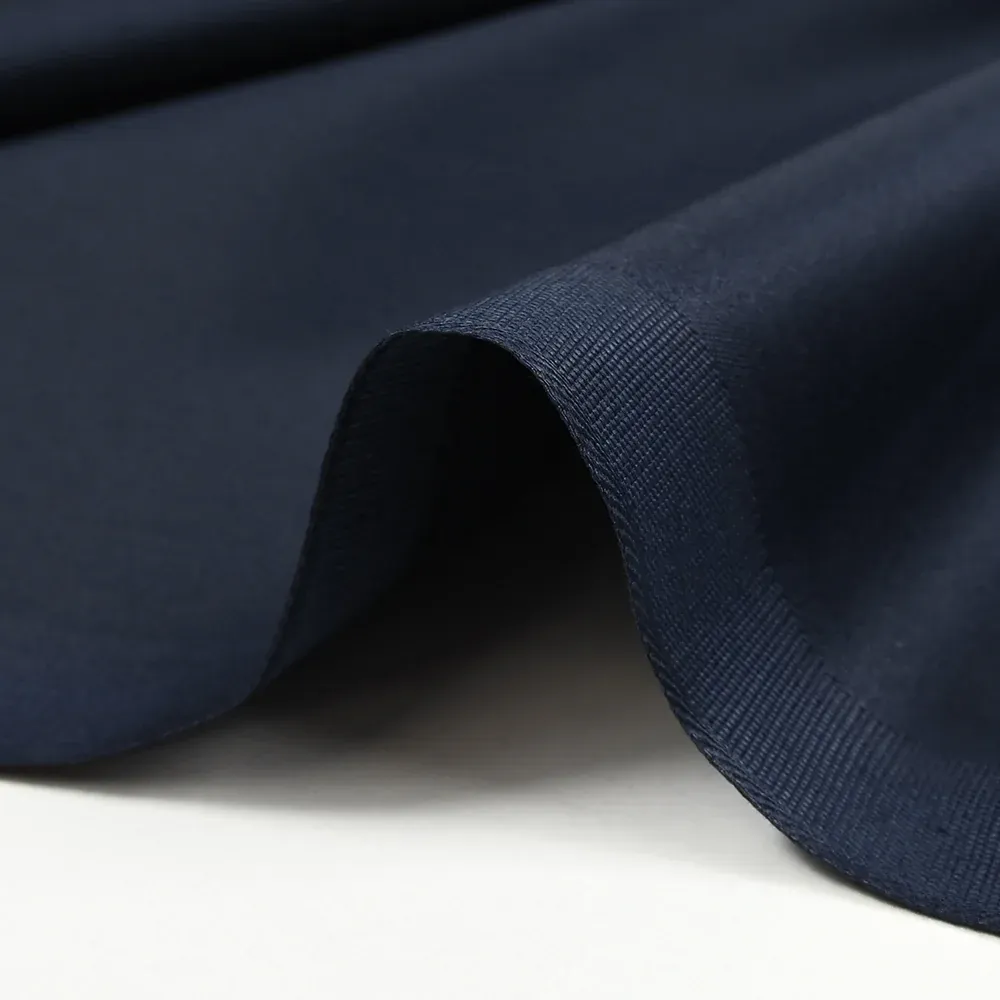 Popeline de coton satinée bleu nuit – Image 5