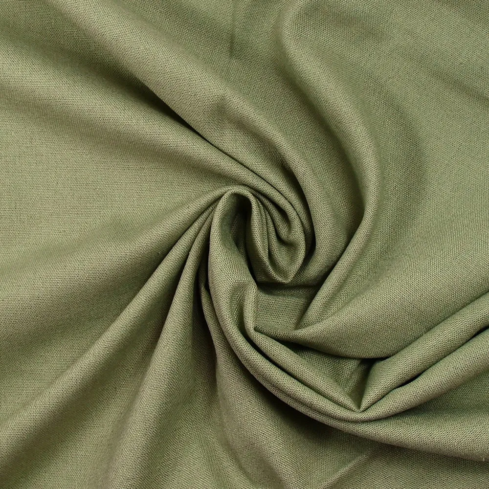 Lin viscose vert militaire – Image 2