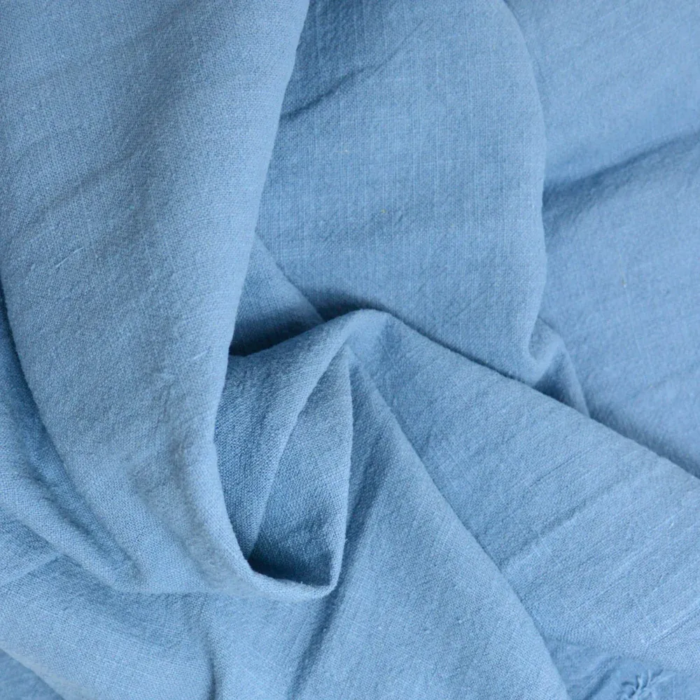 100% Lin lavé bleu guède – Image 2