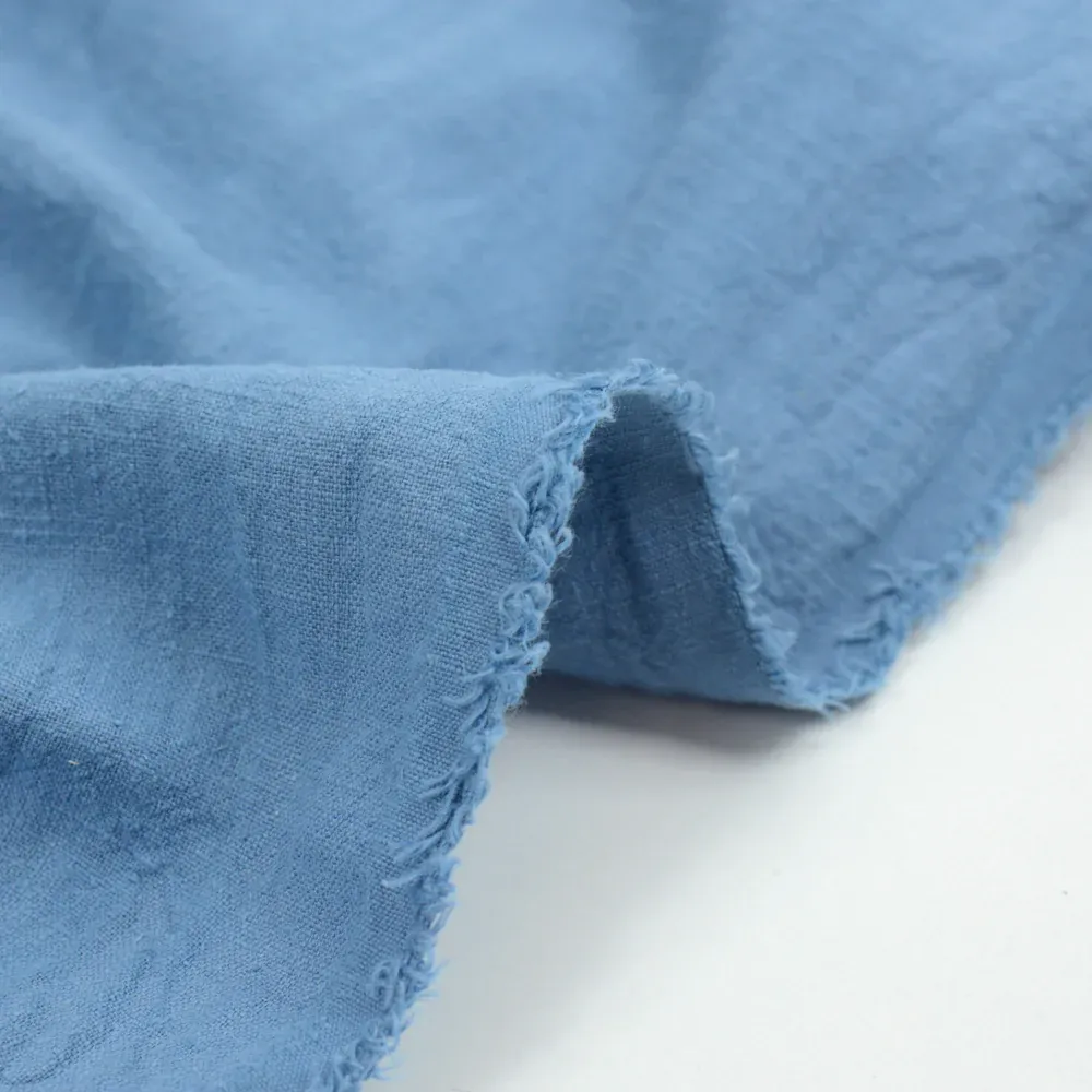 100% Lin lavé bleu guède – Image 4