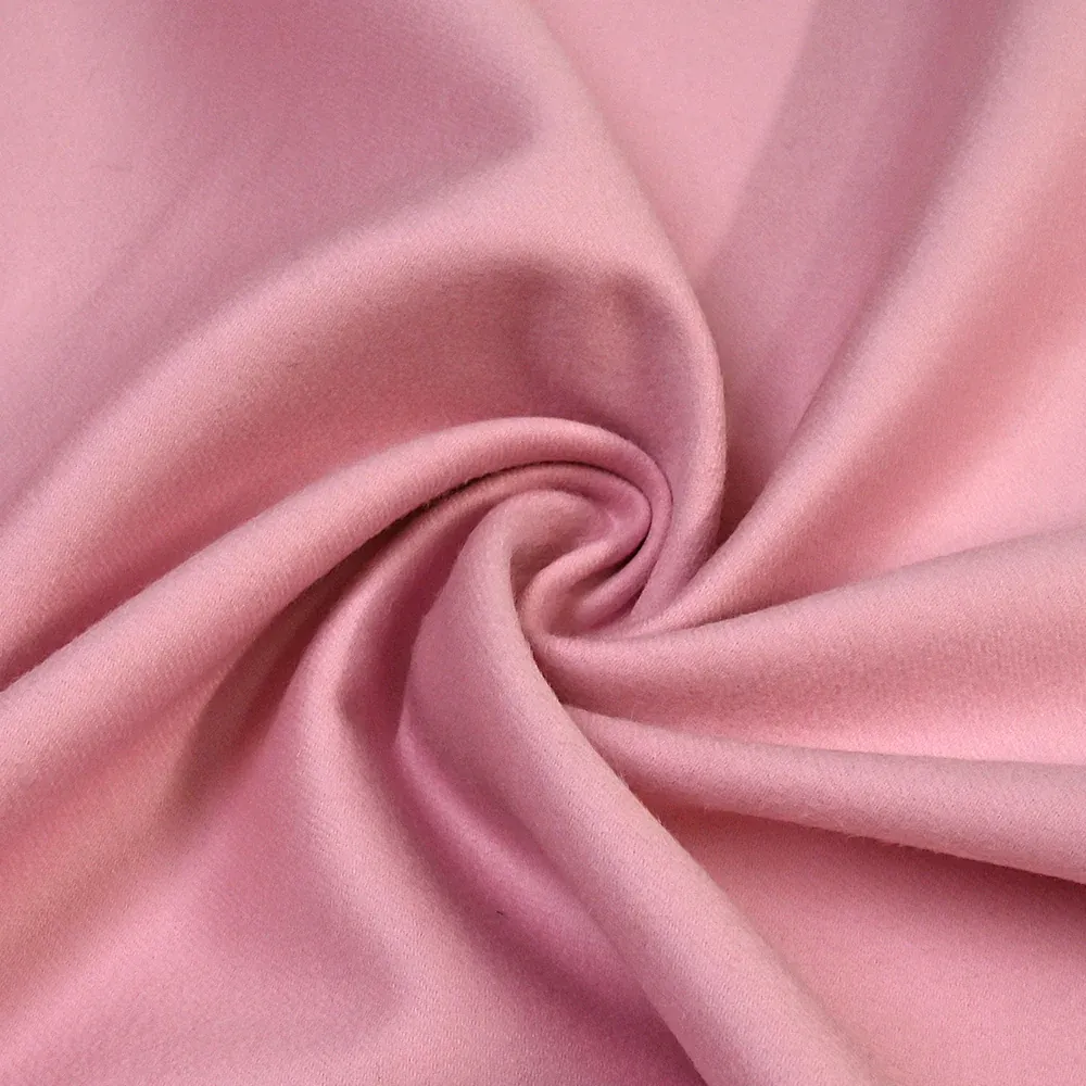 100% cachemire double face rose layette au mètre – Image 2