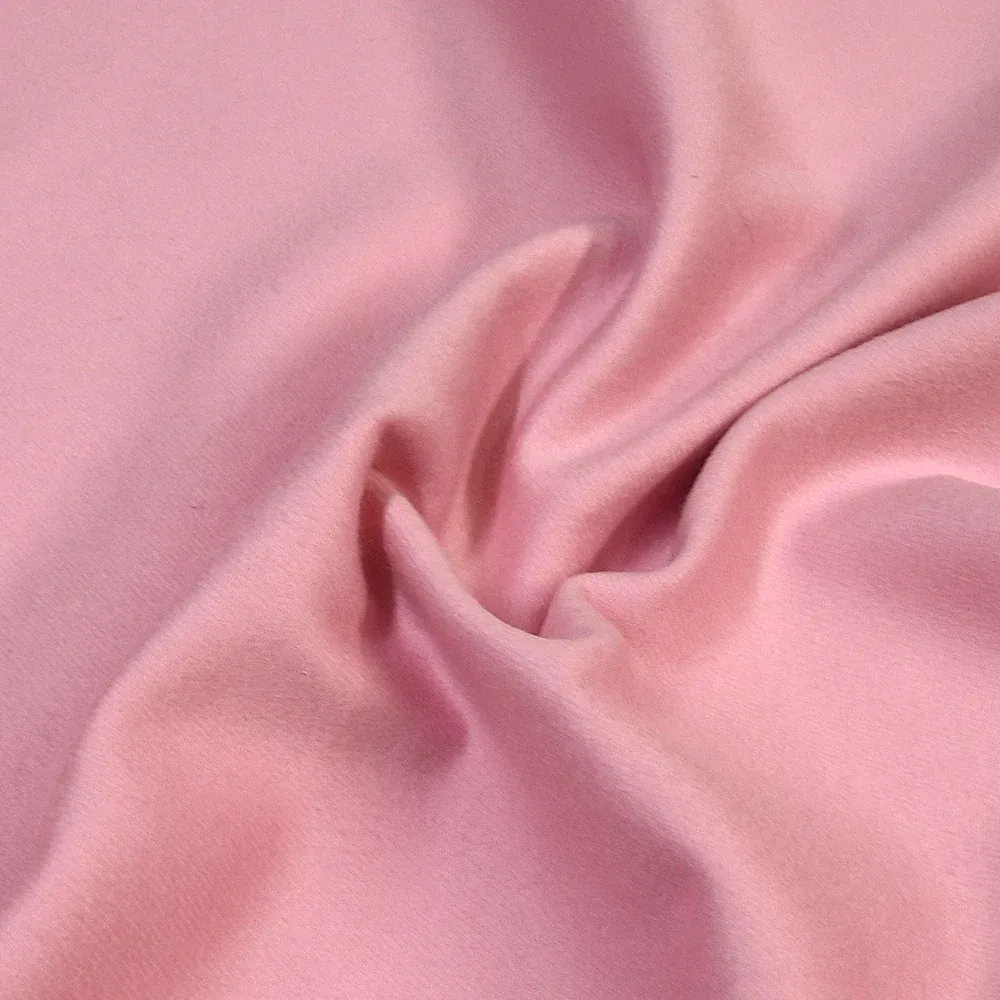 100% cachemire double face rose layette au mètre – Image 3