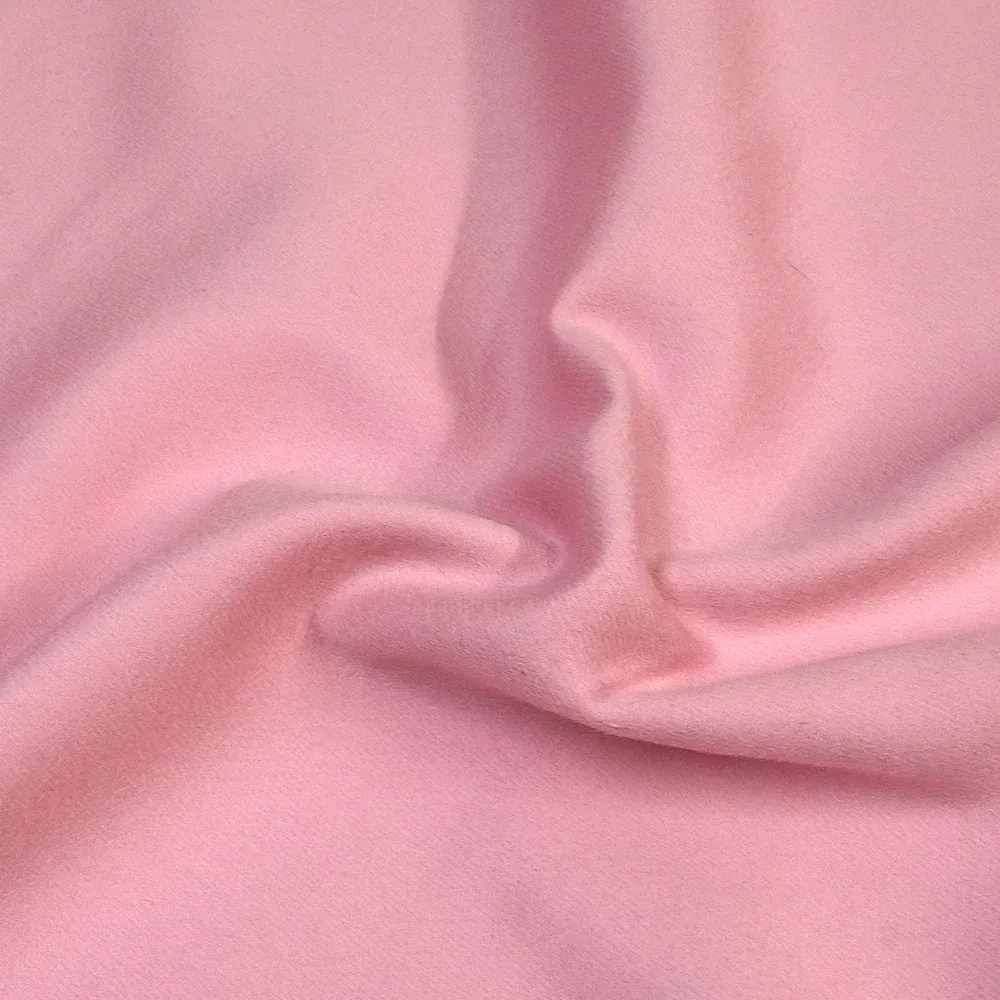 100% cachemire double face rose layette au mètre – Image 4