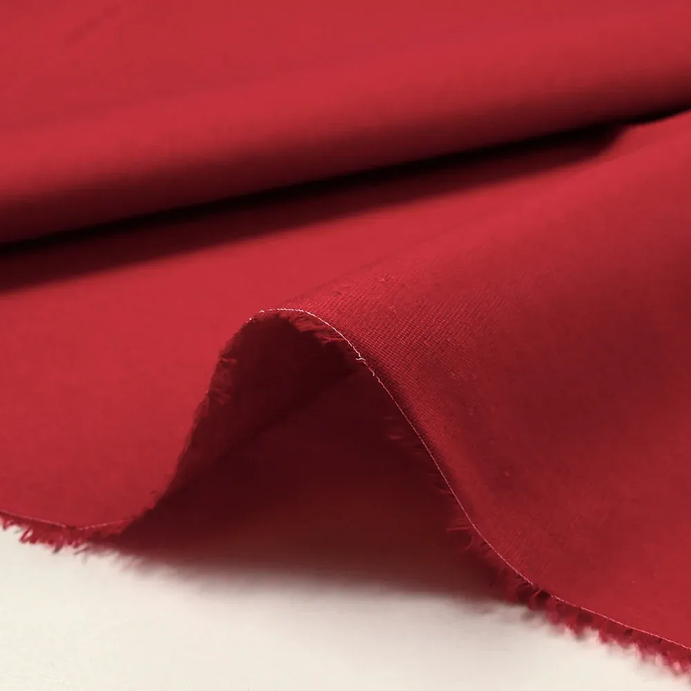 Popeline de coton rouge – Image 4