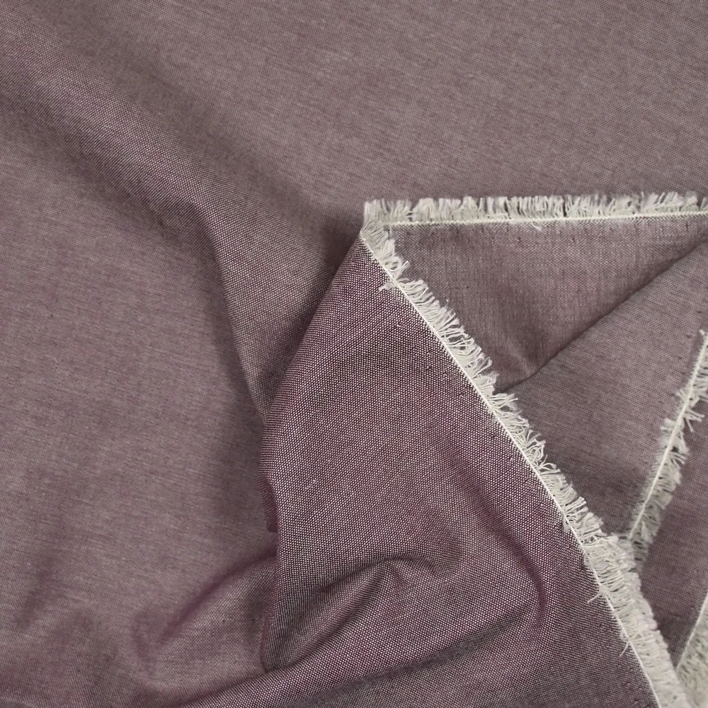 Coton oxford lie de vin – Image 3