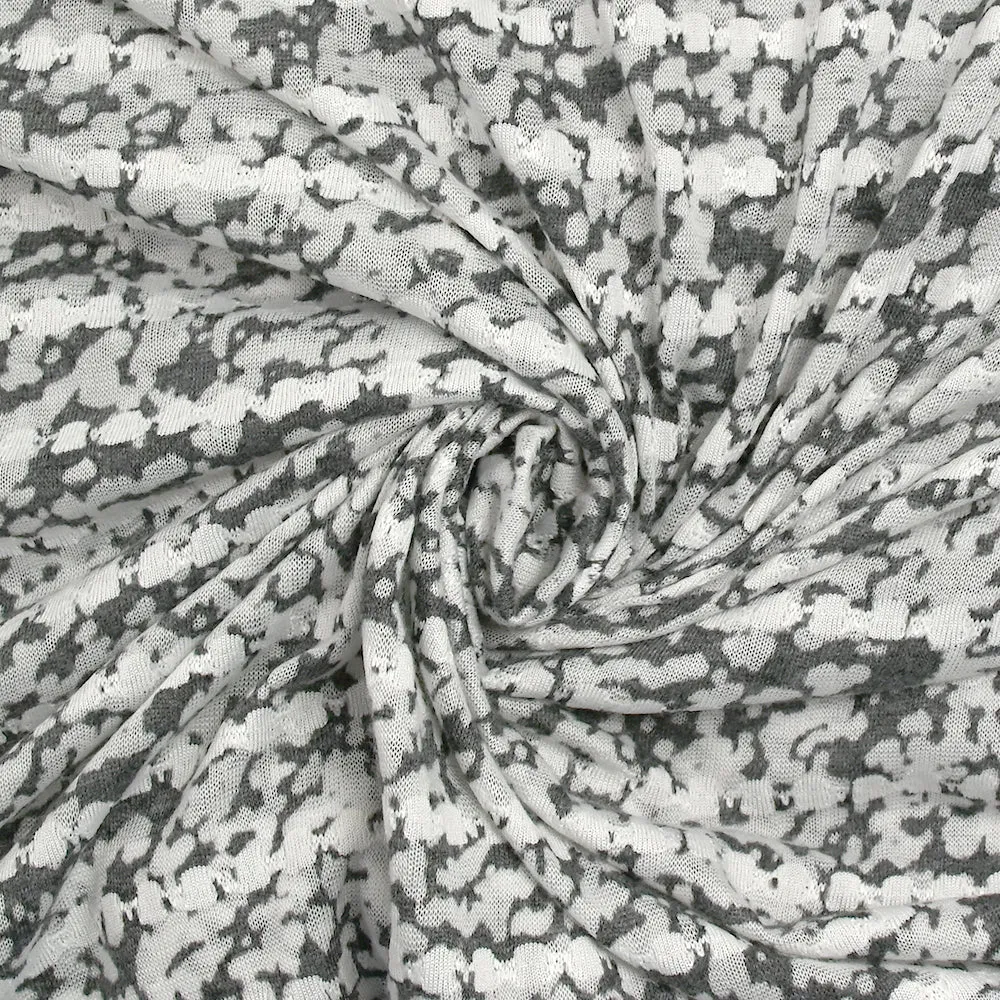 Maille fine fantaisie fumée abstraite gris fond blanc – Image 2