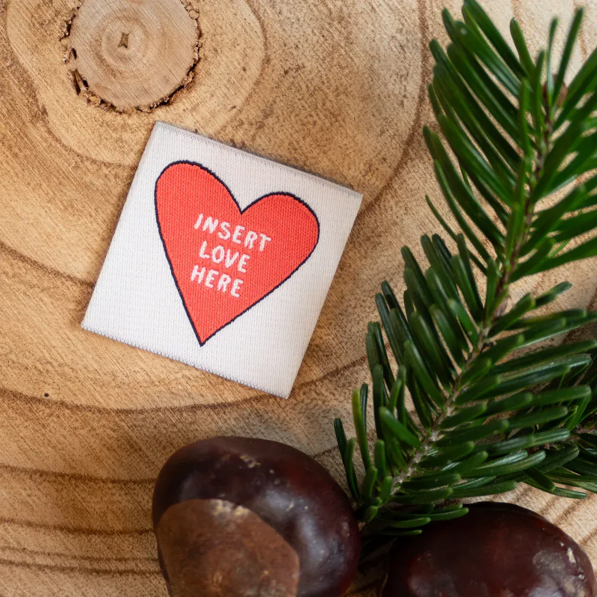 Étiquettes tissées "Insert love here" - x5 – Image 3