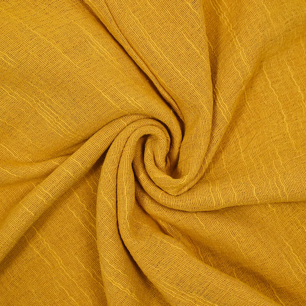 Toile de jute doupionné coton ocre – Image 2