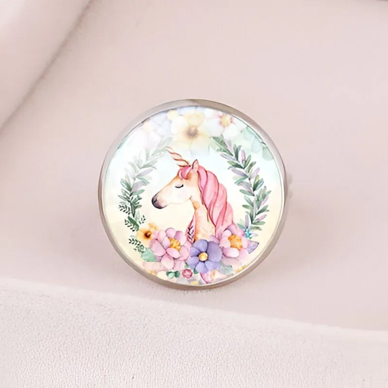 Bague Licorne Fleurie