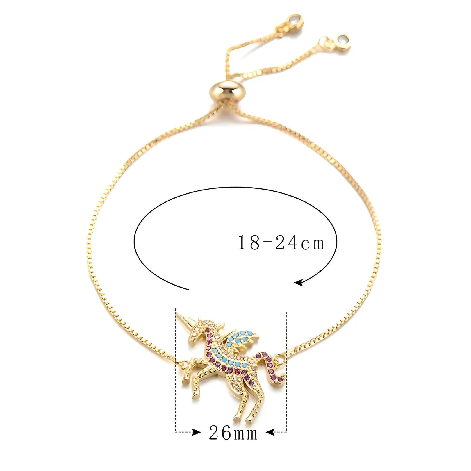 Bracelet Licorne en zircone cubique – Image 5