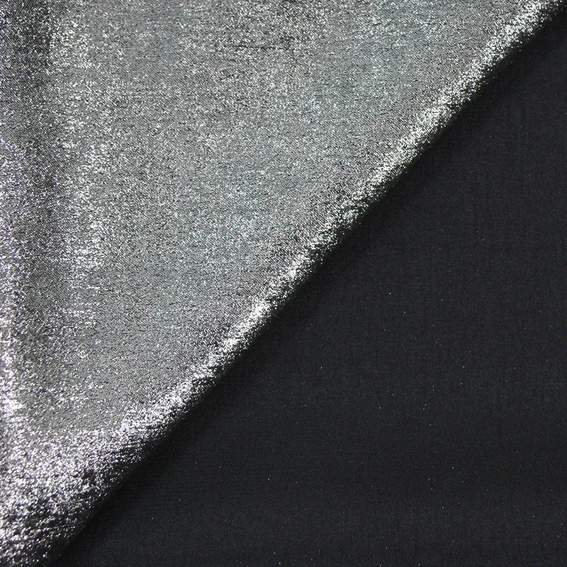 Crêpe irisé argent