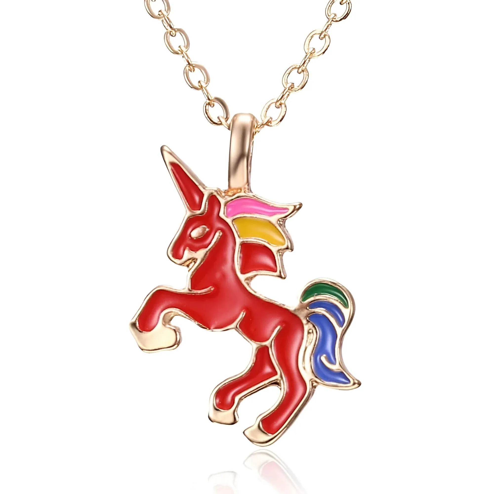 Collier Licorne Rouge