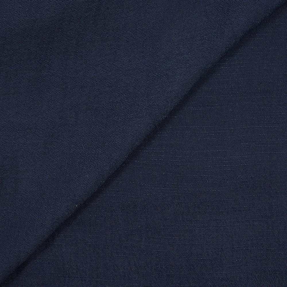Crépon de viscose doupionné bleu marine