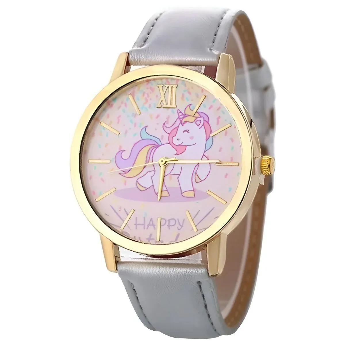 Montre Licorne Grise Femme