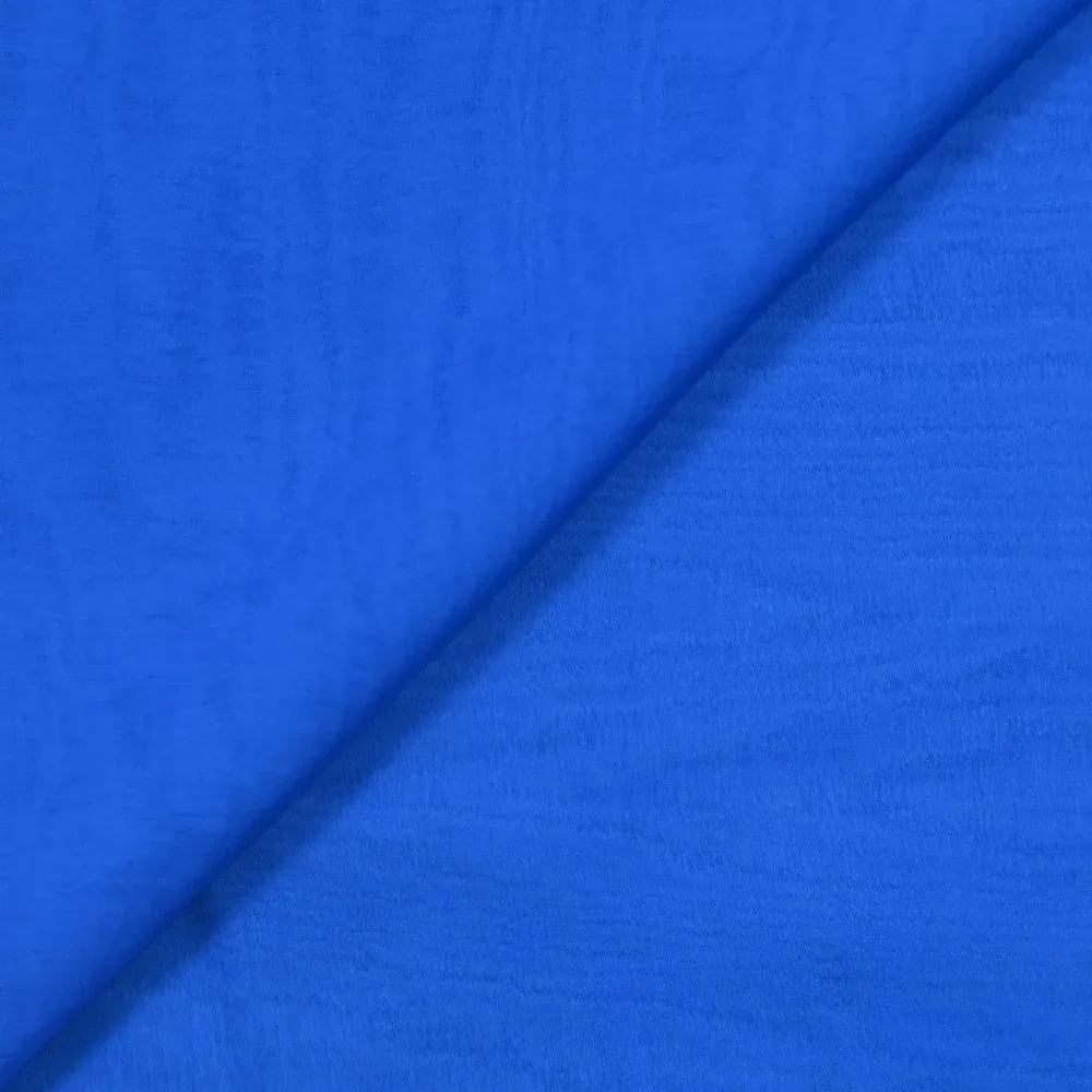 Mousseline de 100% soie bleu roi
