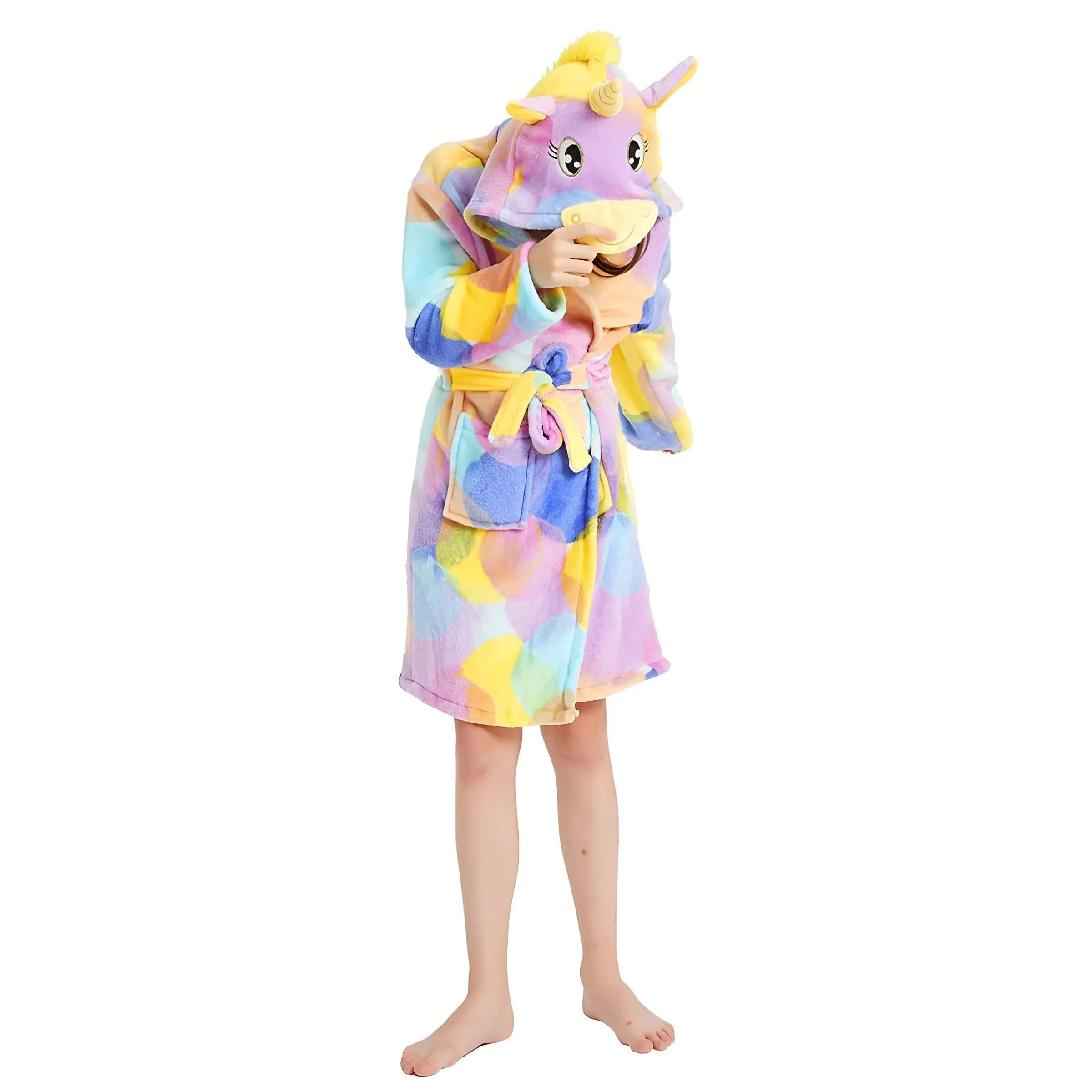 Peignoir Licorne Fille Fashion à Capuche – Image 4