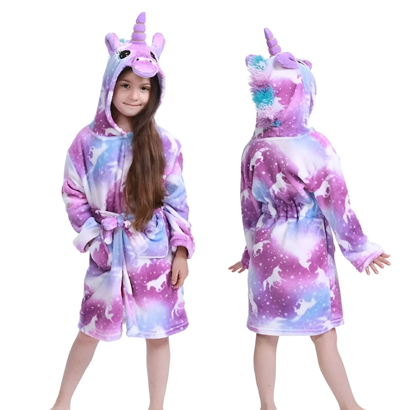 Peignoir Licorne Kawaii Violet