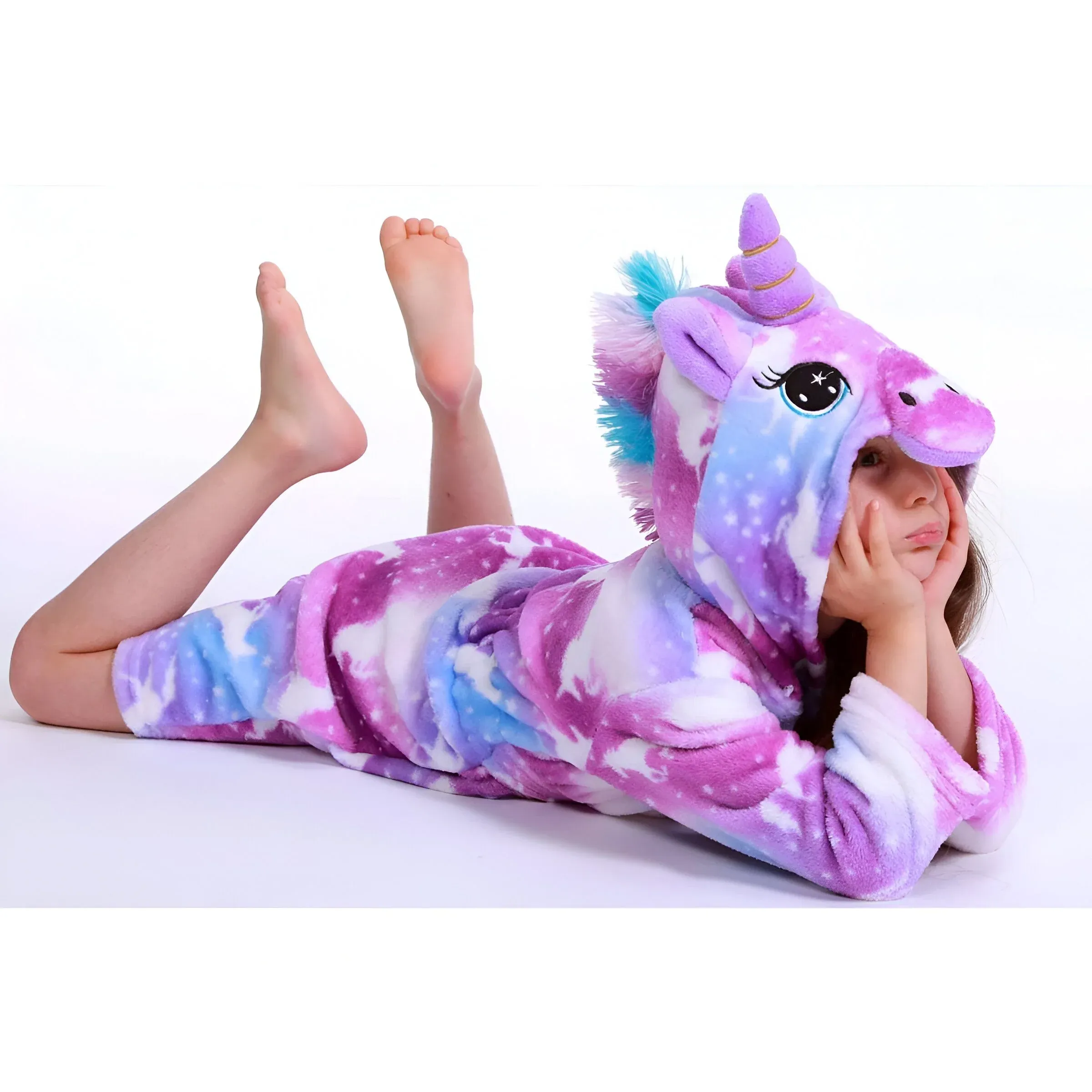 Peignoir Licorne Kawaii Violet – Image 6