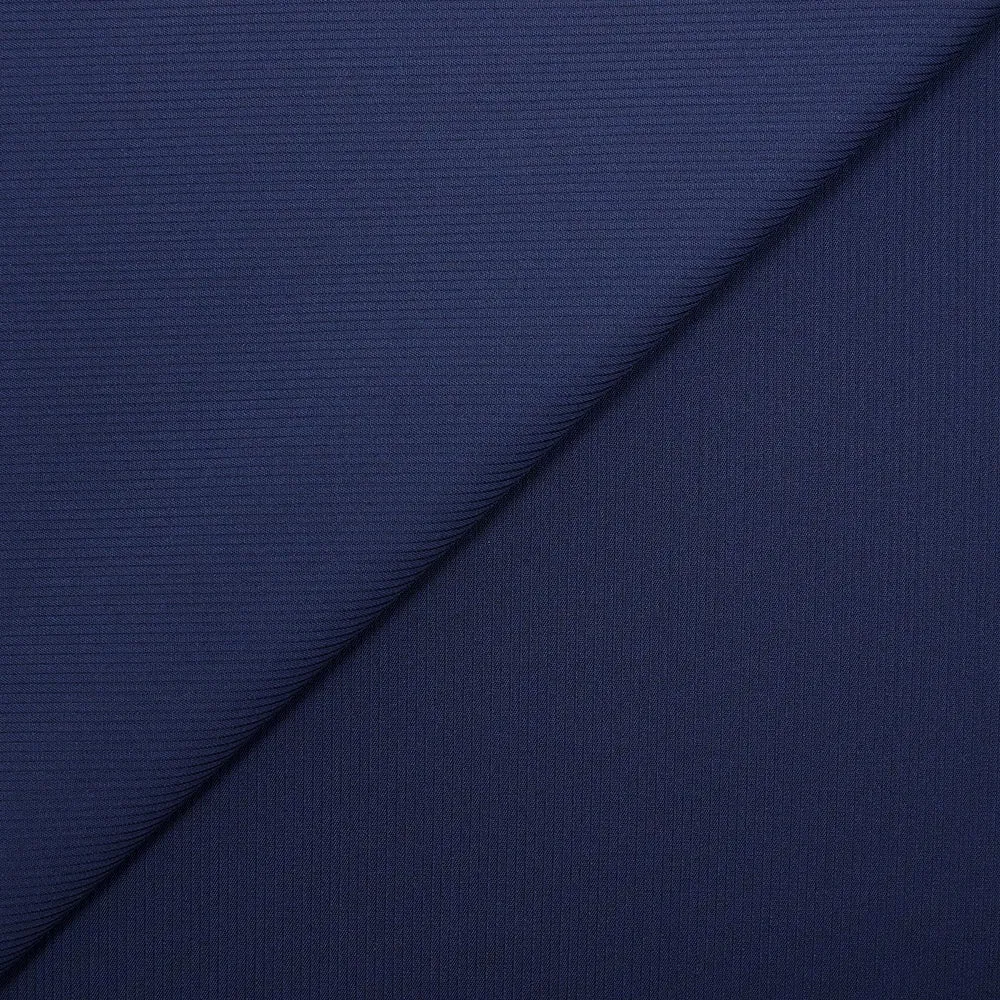 Polyester côtelé fin marine