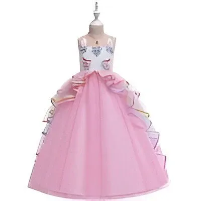 Robe Déguisement Licorne Rose Fille – Image 2