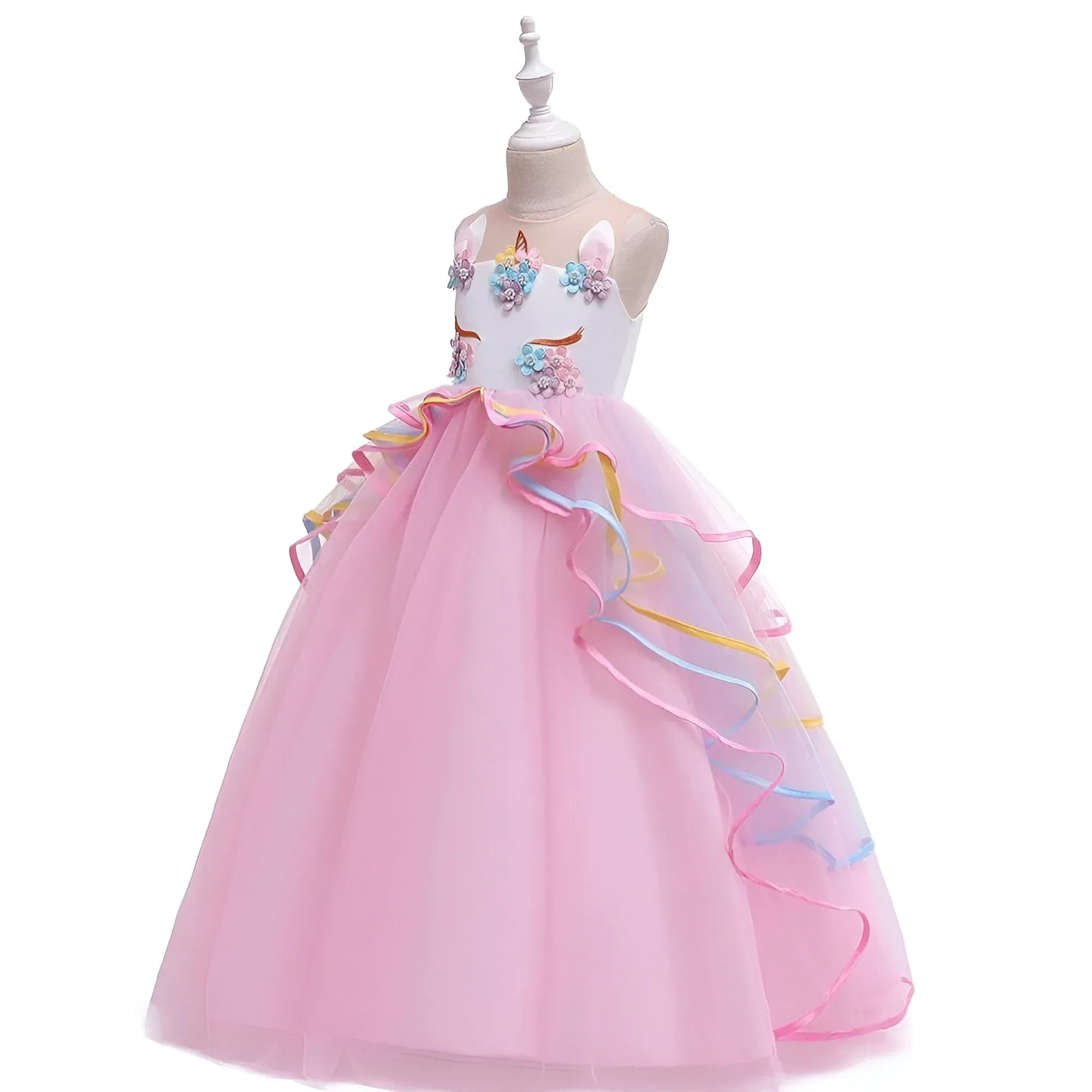 Robe Déguisement Licorne Rose Fille – Image 3