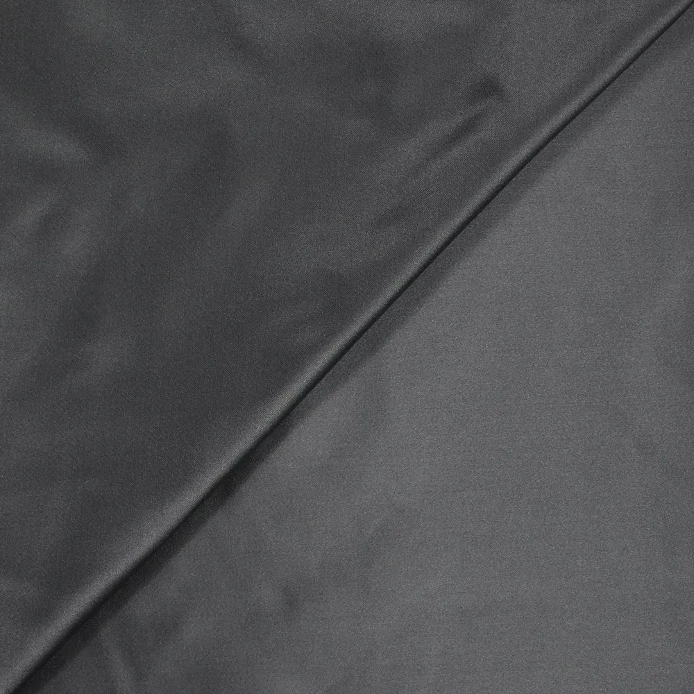 Satin polyester gris acier