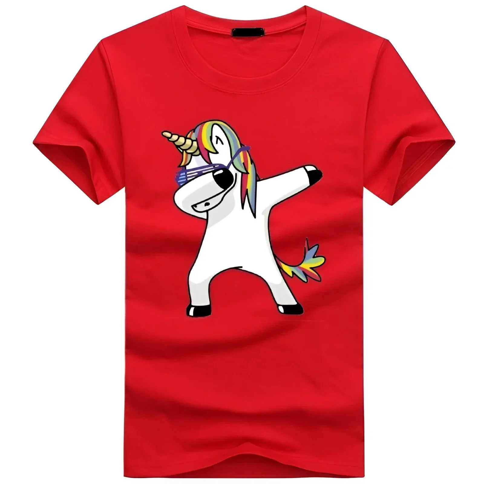 T-Shirt Licorne Homme Rouge